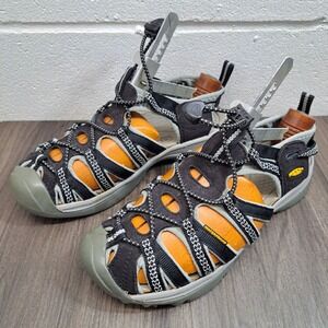 Keen Women's Black And Gray Waterproof Slip On Drawstring Sandals Size 7